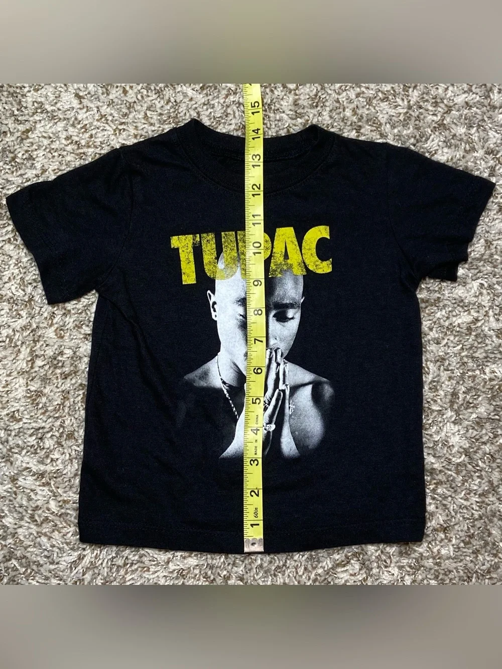 TUPAC 2PAC Toddler 2T Baby Black T-Shirt Tee Westside Hip Hop Rapper